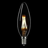 LIGHTSTORY LED Candle Bulb B10, E12 Candle Base 2700K Non-Dimmable LED Chandelier Bulb (3W=40W)