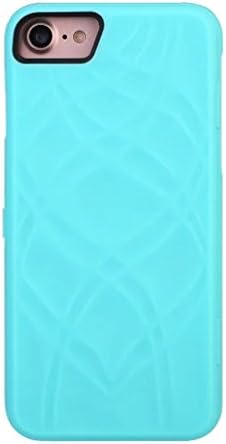 iPhone 7 Case, WOOZU Hidden iphone7 Case Back Mirror Wallet Case with Stand Feature and Card Holder for Apple iPhone 7 4.7inch, LiBlue