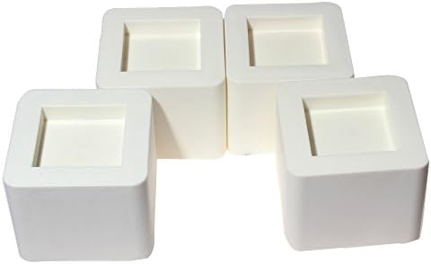 Dingheng Thicken ,Heavy Duty, Plastic Bed Risers ,Set of 4 pieces(White)