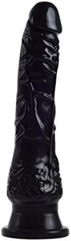 Love Fire 2QI 8 Inch Black Premium Dong with Suction Cup - Harness Competible
