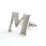 Salutto Men's Alphabet Cufflinks 1 Pair with Gift Box