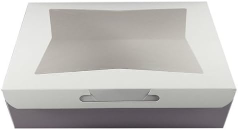 Cake Boxes Half Sheet with Window White, 14 x 19 x 4 Inches, 5 Count by GLOBAL SUGAR ART PRODUCTS