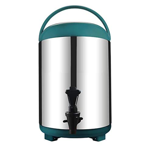 JBHURF Catering hot Water Pot Stainless Steel Catering Cylinder Water Boiler hot Water Dispenser Stove Tea Cylinder Coffee Suitable for Commercial Office use (Color : Green, Size : 10L) - Thumbnail 5