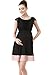 Momo Maternity Women's Nell Lace-Trimmed Colorblock Dress, Black, M