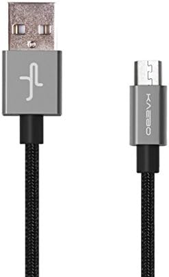 JUNO POWER Micro USB 2.0 Cable Micro USB KAEBO (Silver) - 1 Meter (3.2 FT) Premium and Durable Micro USB Cable