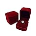 Velvet Engagement Ring Box ( Red)
