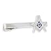 Forge Masonic Compass Enamel Silver Tie Bar