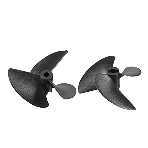 image for uxcell Pair 57 x 40 x 4.8mm Nylon 3-Vane Rotating RC Boat Prop Propell