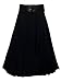 eVogues Plus size High Low Skirt with Elastic Belt Black