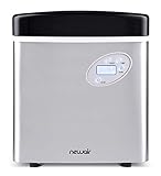 NewAir Portable Ice Maker 50 lb. Daily, Countertop Design, 3 Size Bullet Shaped Ice, AI-215SS, Stainless Steel