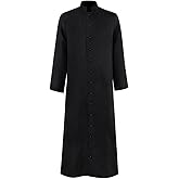 Men's Cassock Robe Church Robe Choir Minister Clergy Pulpit Liturgical 5 colors