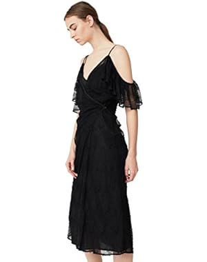 Mango Women's Lace Off-Shoulder Dress