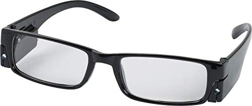 Boolavard® TM Black LED Reading Glasses-presbyopic glasses with LED light Power/Diopter; +1.0 +1.5 +2.0 +2.5 +3.0 UPICK