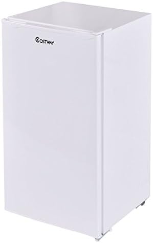 Cway 3.2 Cu. Ft. Compact Single Reversible Door Mini Refrigerator and Freezer Fridge Dorm