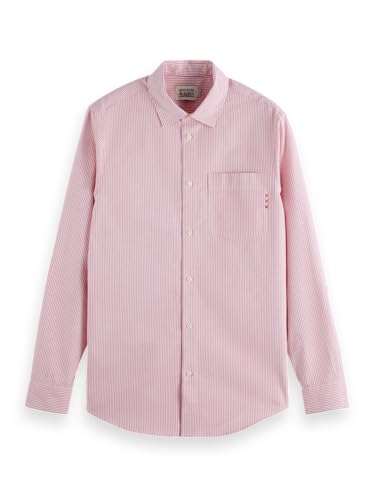 Scotch & Soda Chemise Oxford pour Homme, Rayures poivrons, XXL