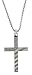 Christian Hardware CH14 CH14 American Flag Cross Stainless Steel Necklace Mormon One Moment In Time LDS CTR