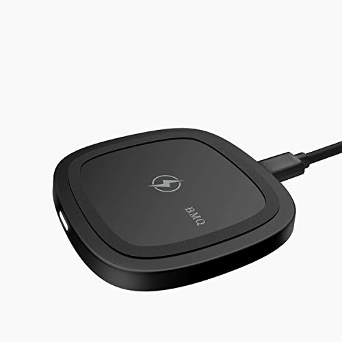 BMQ Wireless Charger, PowerWave Pad, Compatible iPhone 11, 11 Pro, 11 Pro Max, Xs Max, XR, XS, X, 8, 8 Plus, 10W Fast-Charging Galaxy S10 S9 S8, Note 10 Note 9 Note 8 (No AC Adapter)
