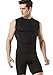 TSLA Men's Muscle Tank Sleeveless Compression Baselayer, Round Neck(mua05) - Black, X-Large