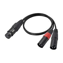 XMSJSIY Dual XLR 3 Pin to XLR 5 Pin DMX Stage Light