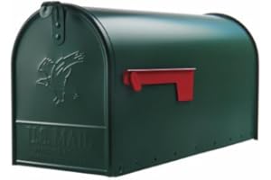 Gibraltar Mailboxes Elite Large Capacity Galvanized Steel Green, Post-Mount Mailbox, E1600G00