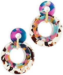 Lele Sadoughi Women's Banded Hoop Earrings