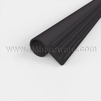 Pemko Rubber Kerf Weatherstrip, 7/16" Bulb, 18 Ft Strip, Black