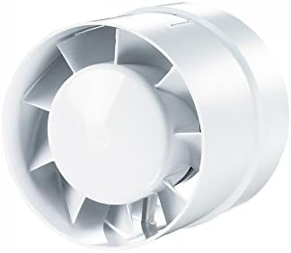 4" 5" 6" Inline Exhaust Axial Fan - Plastic Ventilation Extractor Fan (62 to 180CFM) (diameter 5" (112CFM))
