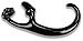 Oxballs Alien Tail Butt Plug and Ball Stretcher, Black, 459 Gram