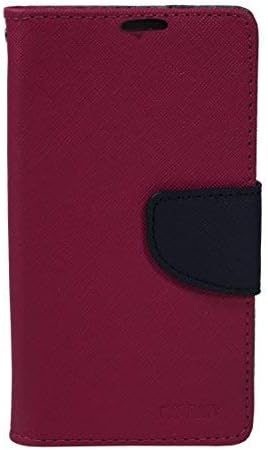 Saihan 1 Pack of Mercury Flip Case Cover Jeans Design with 2 Credit Cards & 1 Cash Pocket & Flap with Magentic Lock for Samsung Galaxy A5 2015 Pink