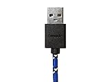 Tweedz Blue Braided Micro USB Cable Android Phone Charger - Durable, Tangle Free Smartphone Cord and Wall Adaptor