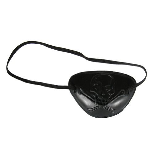 See Through Skull Pirate Eye Patch ~ Halloween Pirate Costume Accessory (STC12028)