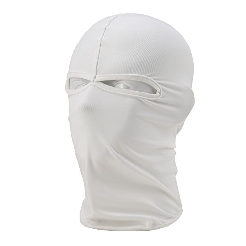 5pcs Lots White 2 Holes Windproof Ski Mask Cold Weather Face Mask Motorcycle Neck Warmer or Tactical Ultimate Thermal Retention in Outdoors Super Comfortable Hypo-allergenic Moisture Wicking by CxYua
