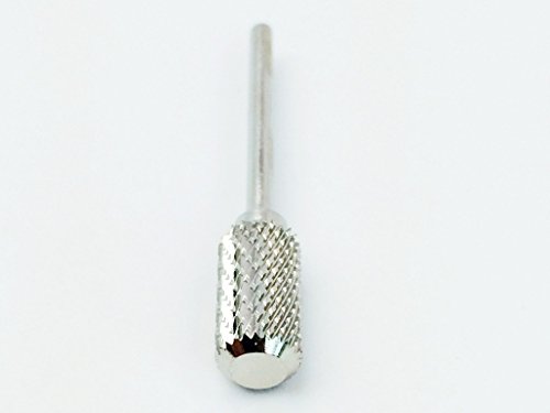 Beauticom Professional Silver Large Dome Top Barrel Carbide Bit (Coarse) 3/32" Shank Size