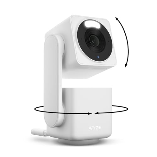 WYZE Cam Pan v4, 4K Smart Security Camera, AI Indoor/Outdoor Cameras for Home Security, Baby & Pet, Color Night Vision, 360° Pan/Tilt/8 x Digital Zoom, 2.4G & 5G, Works with Alexa & Google Assistant