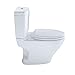 TOTO CST412MF.01 Aquia Dual Flush Elongated Two-Piece Toilet, 1.6GPF & 0.9GPF, Cotton White