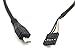 Duttek (2-Pack) 50CM 5 Pin Motherboard Female Header to Micro USB Male Adapter Dupont Extender Cable (5Pin/Micro USB)