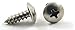 No. 8 x 1 Stainless Truss Head Phillips Wood Screw, (100 pc), 18-8 (304) Stainless Steel Sheet Metal Screws, Type A Point, Plain Finish by Bolt Dropper