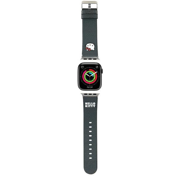 Hello Kitty HKAWMPGKHK Watch Strap for Apple Watch 38/40/41 mm Black Belt Kitty Head