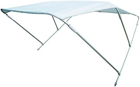 MiDMarine Boat Bimini Top Canopy - 3 Bow White, Width 110cm - 130cm