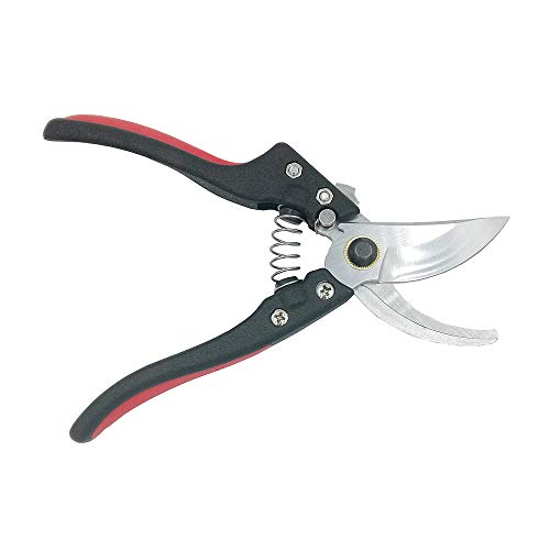 WOYESHENMU 8" Upgraded Pruning Shears Â£Â¨Germany 75CR1 SteelÂ£, Professional Pruning Scissors for Garden, Sharp and Durable Bypass Pruner/Hand Pruners, Aluminum Alloy Handle Secateurs (Red)