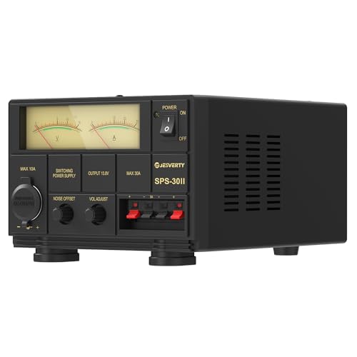 Jesverty SPS-30II Kompaktes 30A Universal Tischnetzteil Konverter AC auf DC 13.8V/9-15V Lüfter Kühler Schraubklemmen