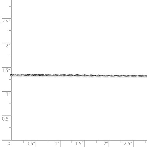 14k White Gold 1mm Singapore Chain