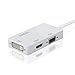 OMorc 3-in-1 Mini DisplayPort Thunderbolt to DVI VGA HDMI TV Adapter Cable for Apple iMac and MacBook Surface Book Surface Pro 3/4 ThinkPad X1
