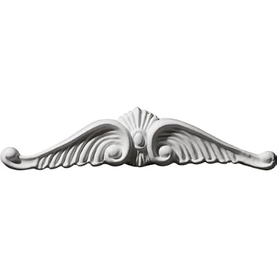 Ekena Millwork ONL05X01X01WI 5 5/8-Inch W X 1 3/8-Inch H X 1/2-Inch P Wings Center Onlay
