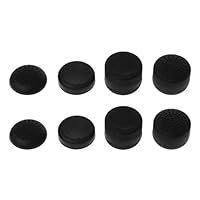 Shaoge 8PCS Analog Controller Gamepad Raised Thumbstick Caps Thumb Grips Anti-Slip Silicone Case Cover Black for Nintend Switch Console Joy-Con