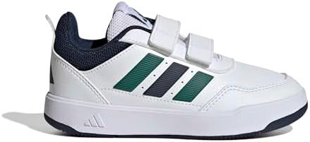 Unisex - Bambini e Ragazzi Tensaur Sport 3.0 Hook And Loop Kids Shoes, Ftwr White/Collegiate Green/Collegiate Navy, 33 EU