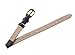 Uyoung 8mm Women's Black Genuine Leather Golden Clasp Thin Watch Band