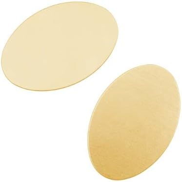 Solid Brass Oval Stamping Blanks - 30x20mm 24 Gauge (2)
