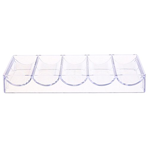 image for MonkeyJack Acrylic Poker Chips Tray 100 Chips Storage Case for Party H
