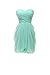 Kiss Dress Women's Strapless Chiffon Short Bridesmaid Dresses Prom Gowns